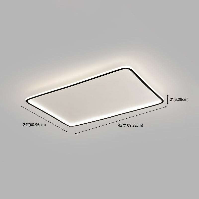 Plafonnier encastré en aluminium à montage encastré à LED minimalisme carré pour le salon