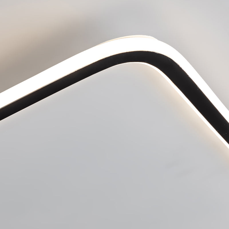 Plafonnier encastré en aluminium à montage encastré à LED minimalisme carré pour le salon