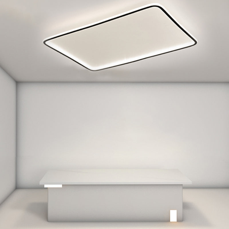 Plafonnier encastré en aluminium à montage encastré à LED minimalisme carré pour le salon