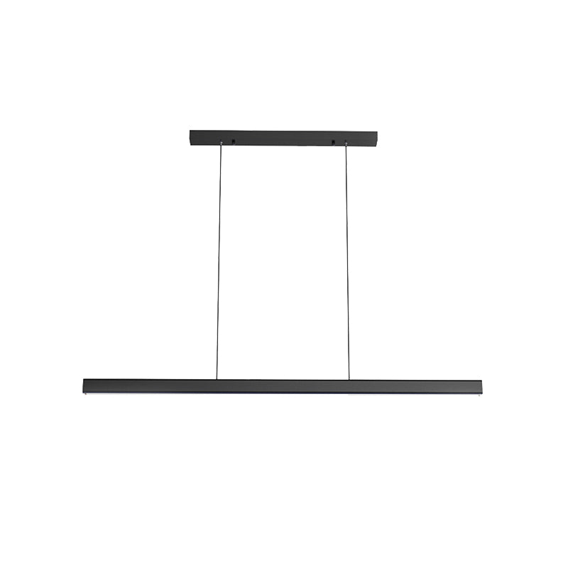 Lampada dell'isola a pendente lineare Isola lampada a sospensione moderna lampadario in metallo