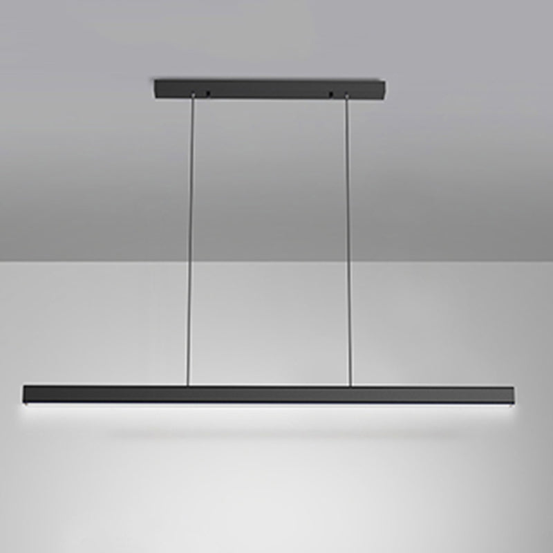 Lampada dell'isola a pendente lineare Isola lampada a sospensione moderna lampadario in metallo