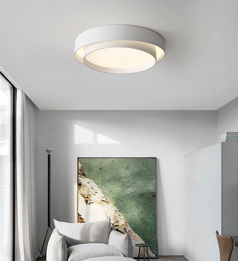 Acrylic Circular LED Ceiling Light in Modern Concise Style Wrought Iron Flush Mount for Living Room