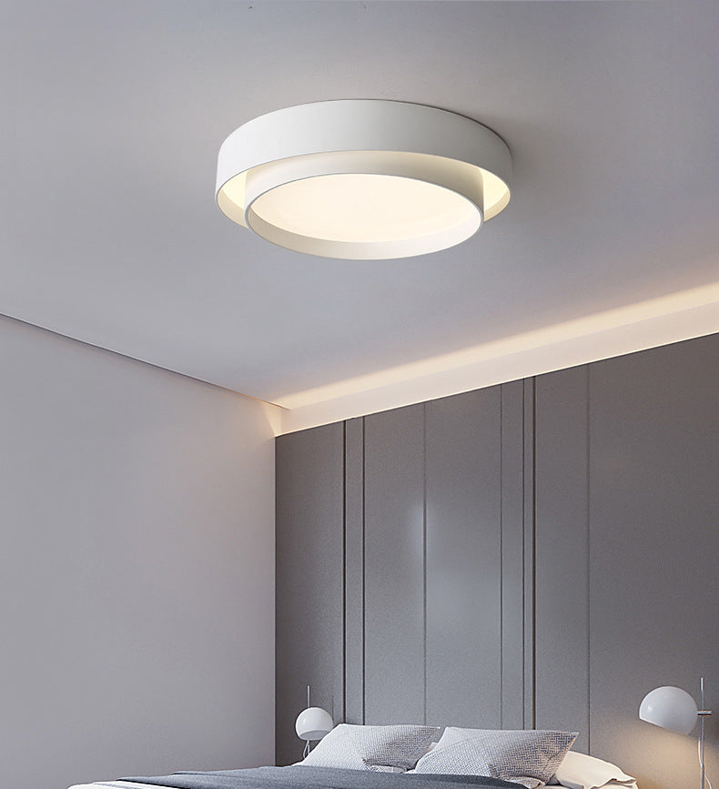 Acrylic Circular LED Ceiling Light in Modern Concise Style Wrought Iron Flush Mount for Living Room