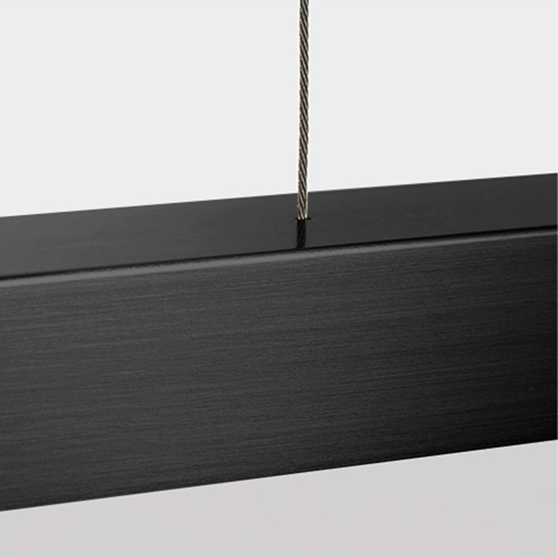 Linear Metal LED Island Light Fixture New Modern Ceiling Pendant Light for Dining Room