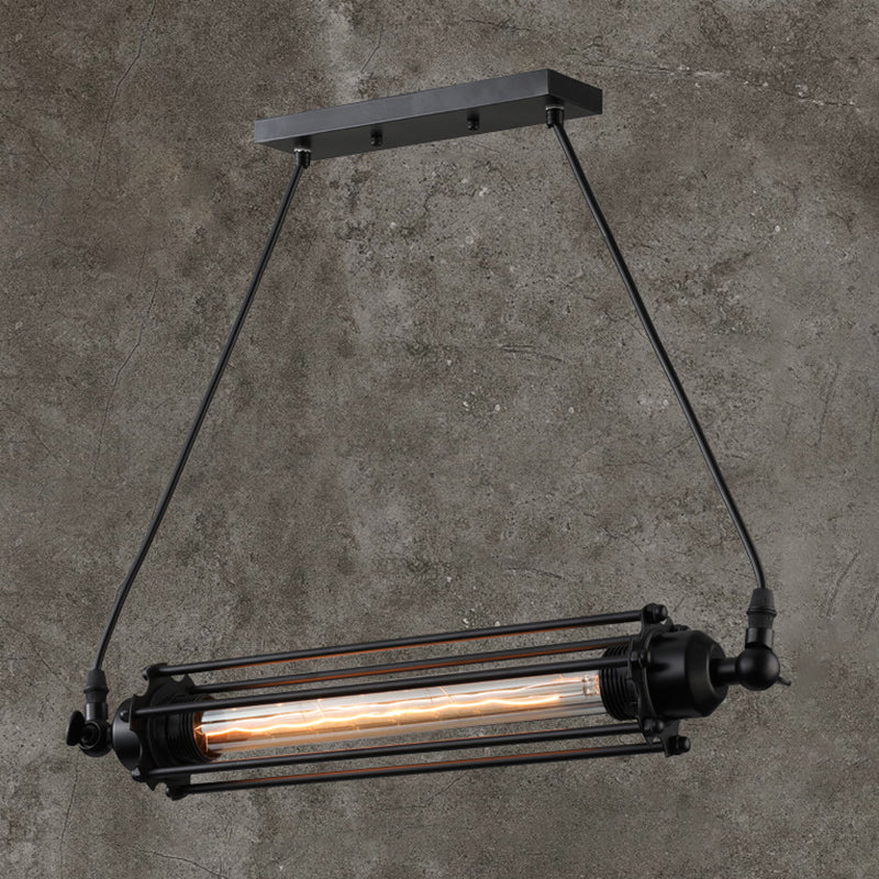 Luci a sospensione da cucina contemporanea illuminazione isola lineare luce appesa in nero