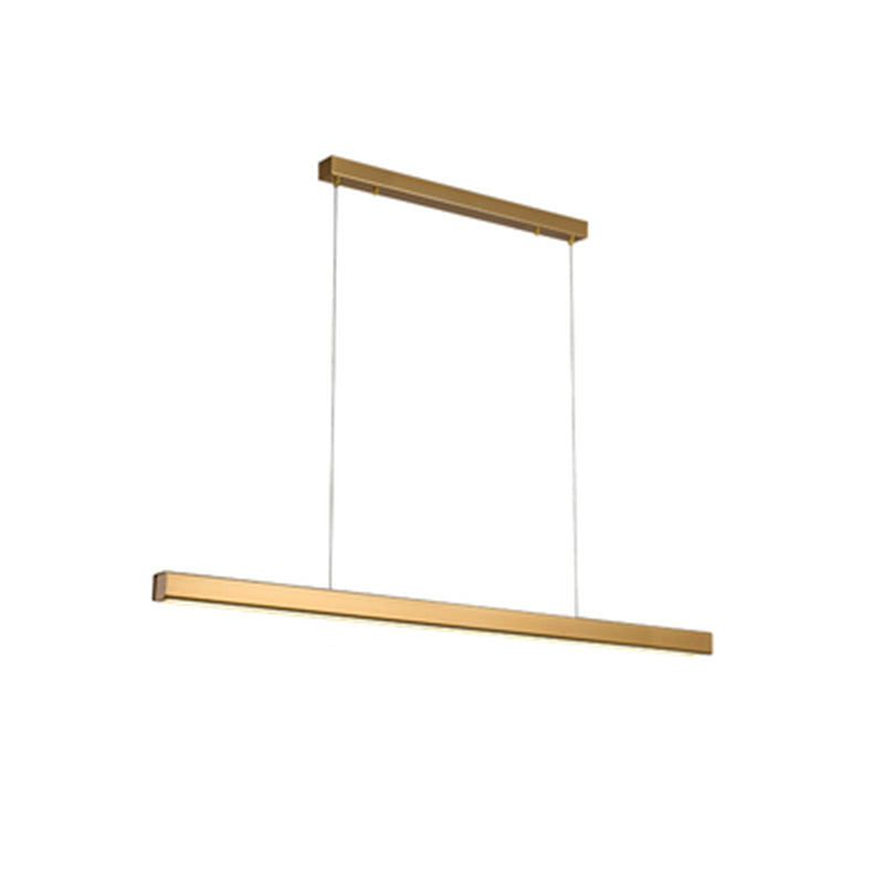 1 leichte moderne Metallleuchterlampe Linear LED Island Anhänger für Esszimmer