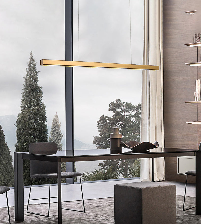 1 leichte moderne Metallleuchterlampe Linear LED Island Anhänger für Esszimmer