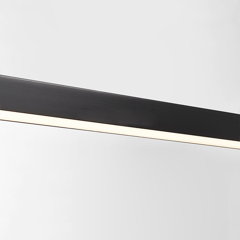 Lámpara moderna de lámpara lineal iluminación lineal lámpara de araña moderna en negro