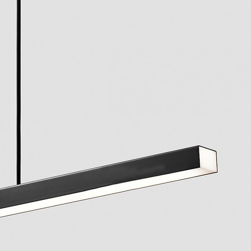 Lámpara moderna de lámpara lineal iluminación lineal lámpara de araña moderna en negro