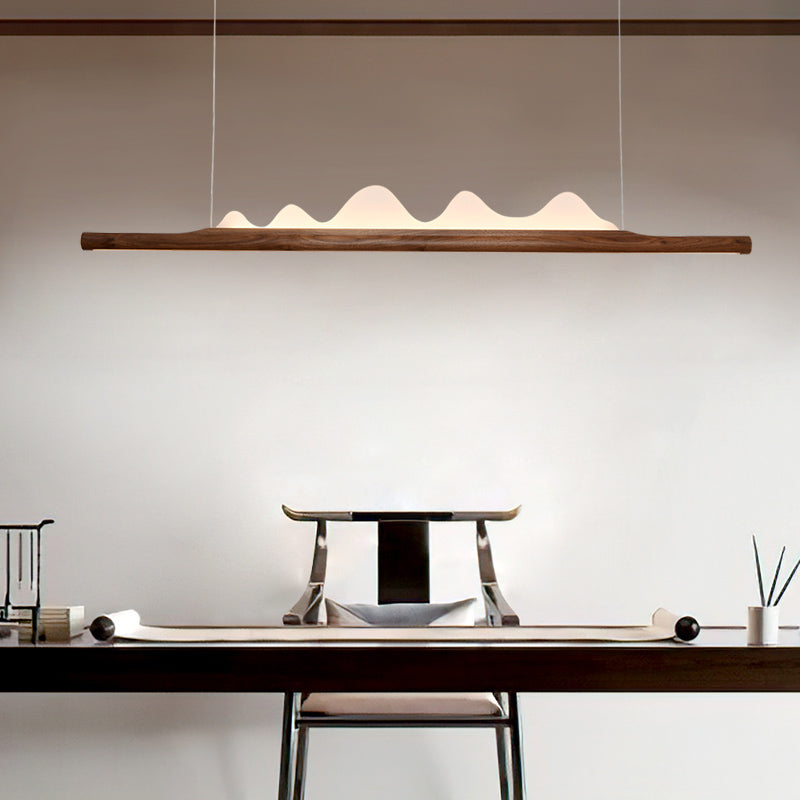 Idées d'éclairage à l'île LED moderne nordique lampe à lustre linéaire pour salle à manger