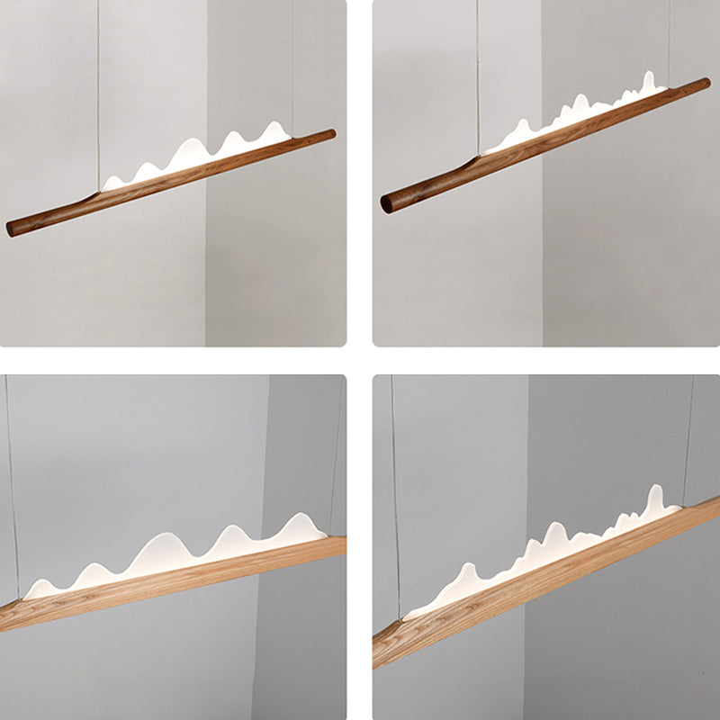 Idées d'éclairage à l'île LED moderne nordique lampe à lustre linéaire pour salle à manger