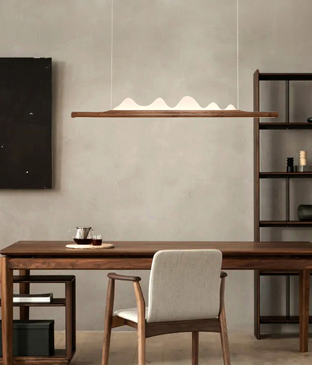 Idées d'éclairage à l'île LED moderne nordique lampe à lustre linéaire pour salle à manger