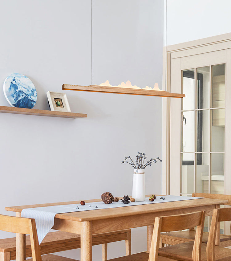 Idées d'éclairage à l'île LED moderne nordique lampe à lustre linéaire pour salle à manger