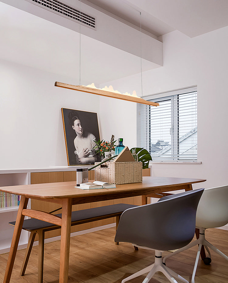 Idées d'éclairage à l'île LED moderne nordique lampe à lustre linéaire pour salle à manger