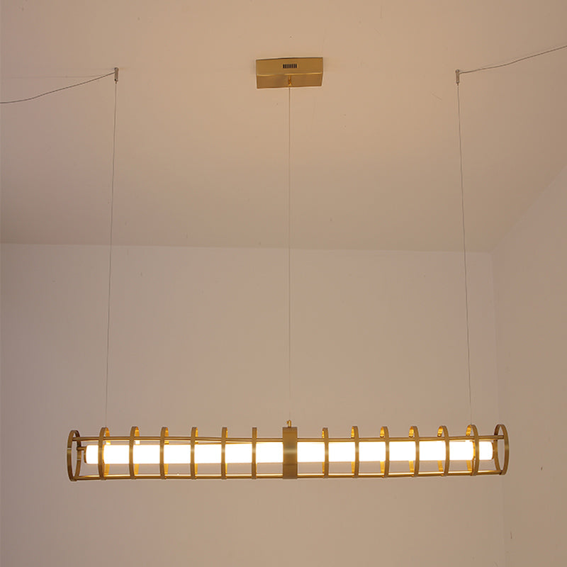 Modern Pendant Lighting for Kitchen Island Linear Island Lighting in Metal