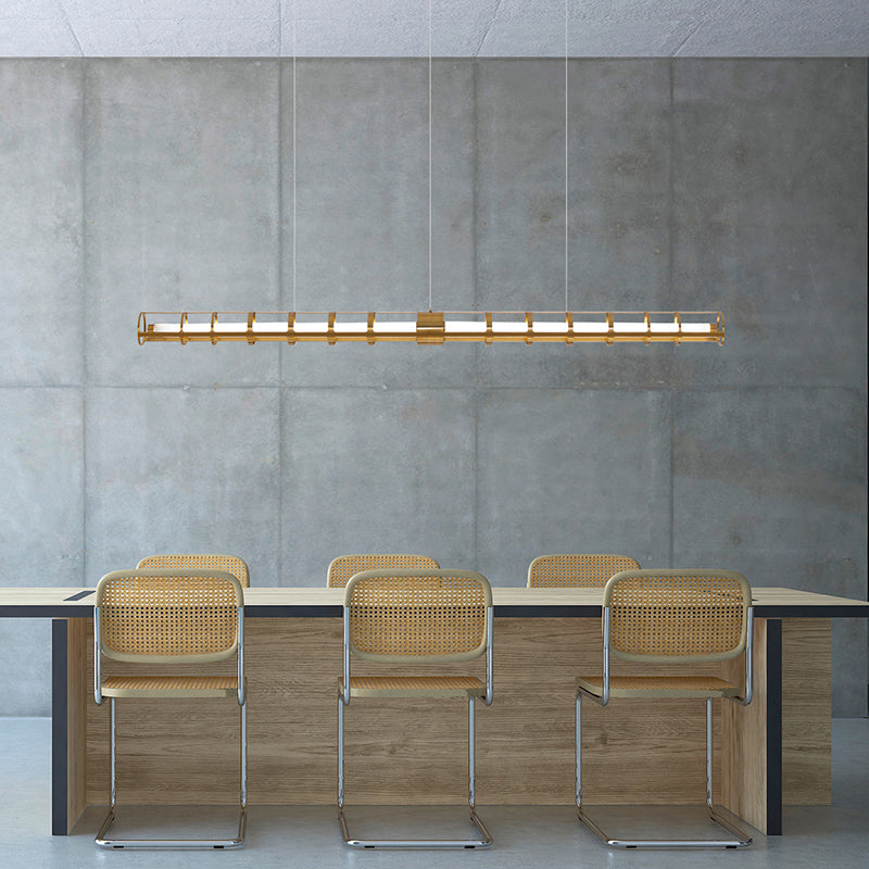 Modern Pendant Lighting for Kitchen Island Linear Island Lighting in Metal