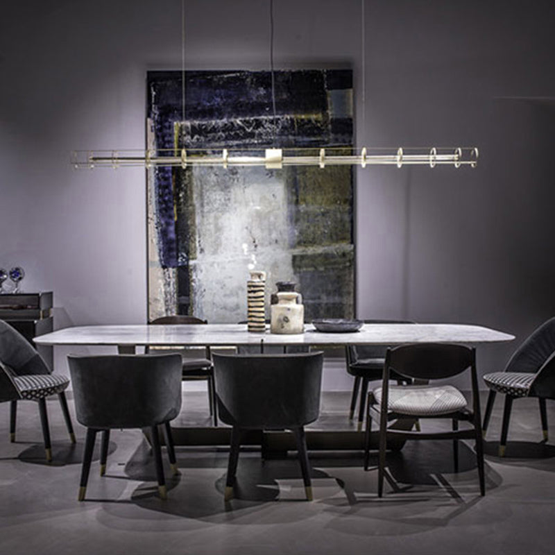 Modern Pendant Lighting for Kitchen Island Linear Island Lighting in Metal