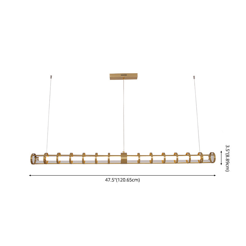 Modern Pendant Lighting for Kitchen Island Linear Island Lighting in Metal