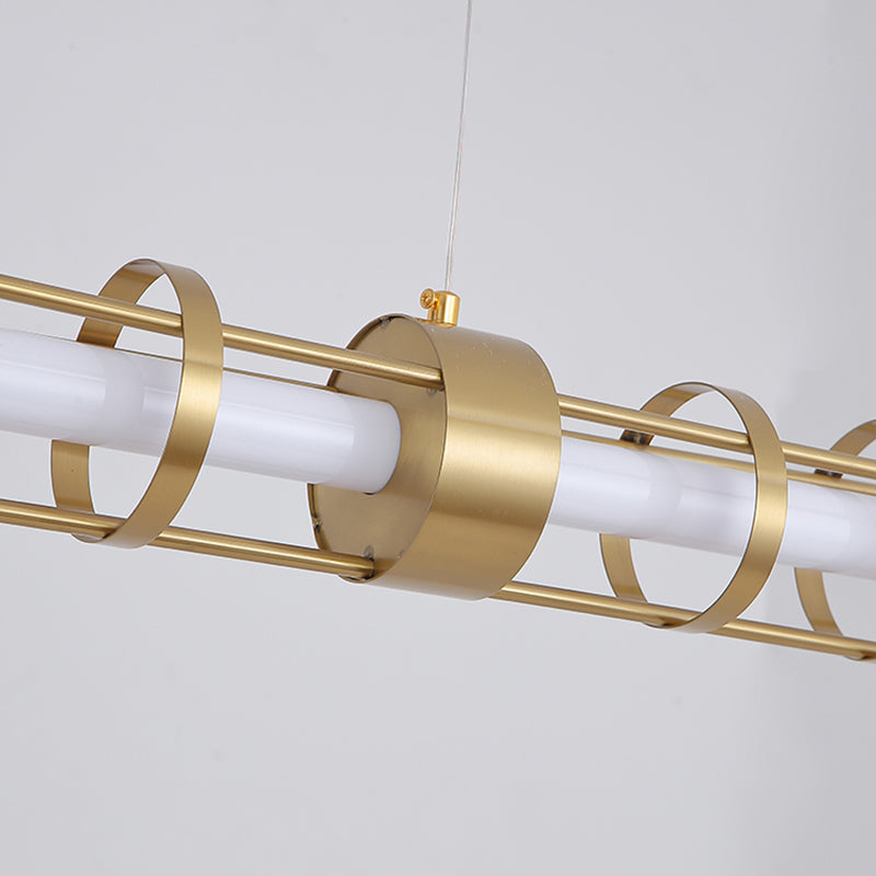 Modern Pendant Lighting for Kitchen Island Linear Island Lighting in Metal