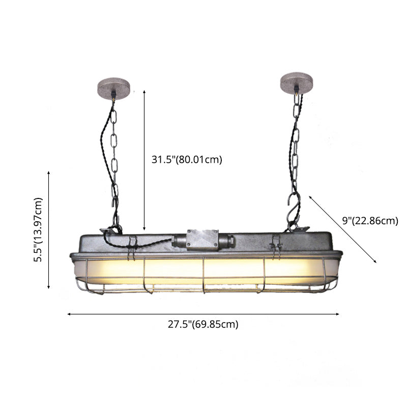 Éclairage d'île linéaire métal