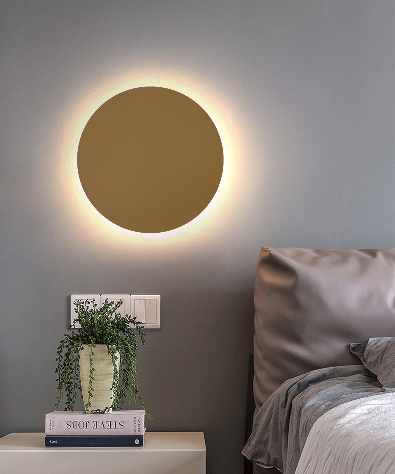 Goldene metallwandmontierte Leuchte moderne Stil kreisförmiger 1 Lichtwandleuchte
