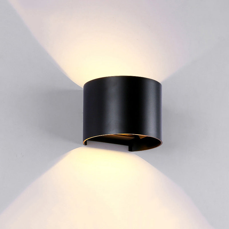 Light Funce 2 Lights Light Funce MODERNE MODERNE GEOMETRIC ALLUMINUM MONTO MONTRO IN BIANCO E NERO