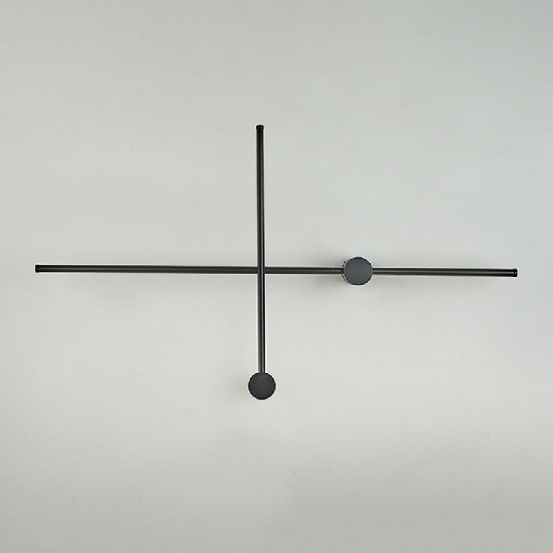 Aluminum Linear Black Wall Lamps 1-Light Minimalism Wall Mount Lamp for Bedroom