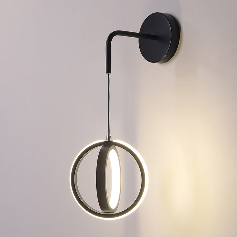 Luce contemporanea a 2 luci a 2 luci a parete a parete montata per la camera da letto