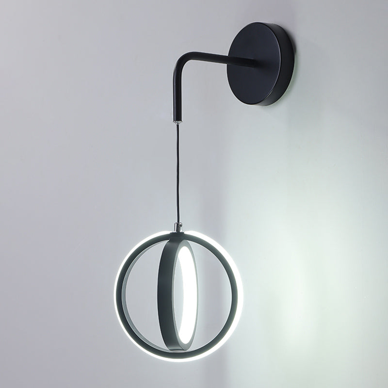 Luce contemporanea a 2 luci a 2 luci a parete a parete montata per la camera da letto