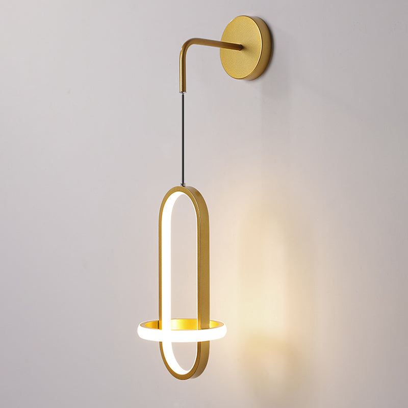 Luce contemporanea a 2 luci a 2 luci a parete a parete montata per la camera da letto