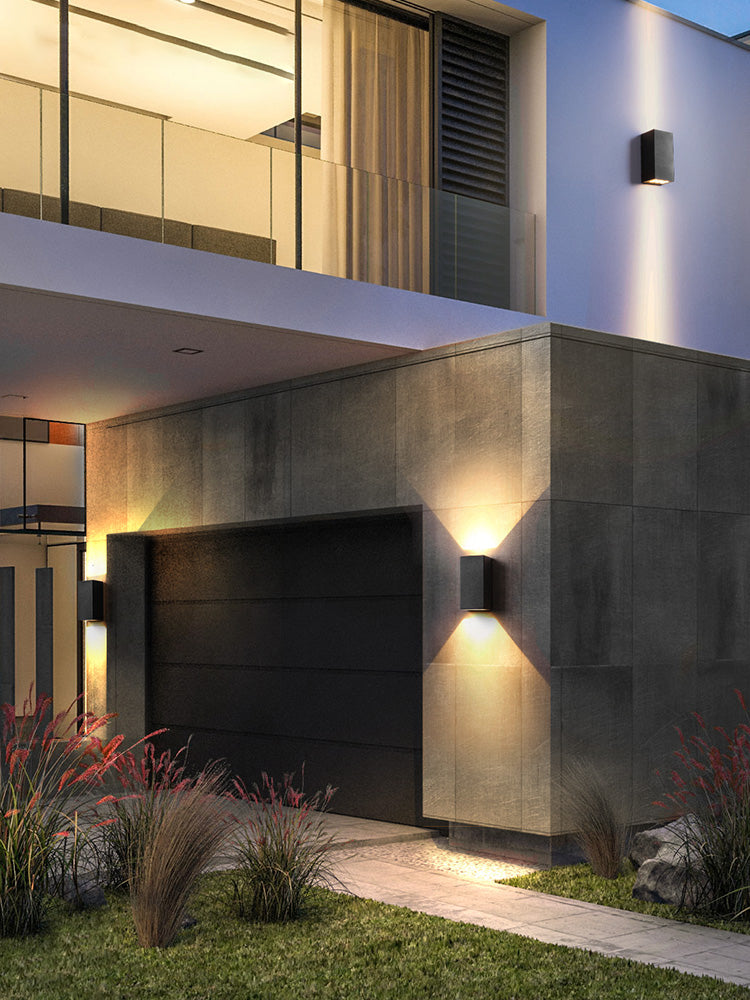 Minimalismo in alluminio esterno Sconcetto a 2 luci a 2 luci a parete montata