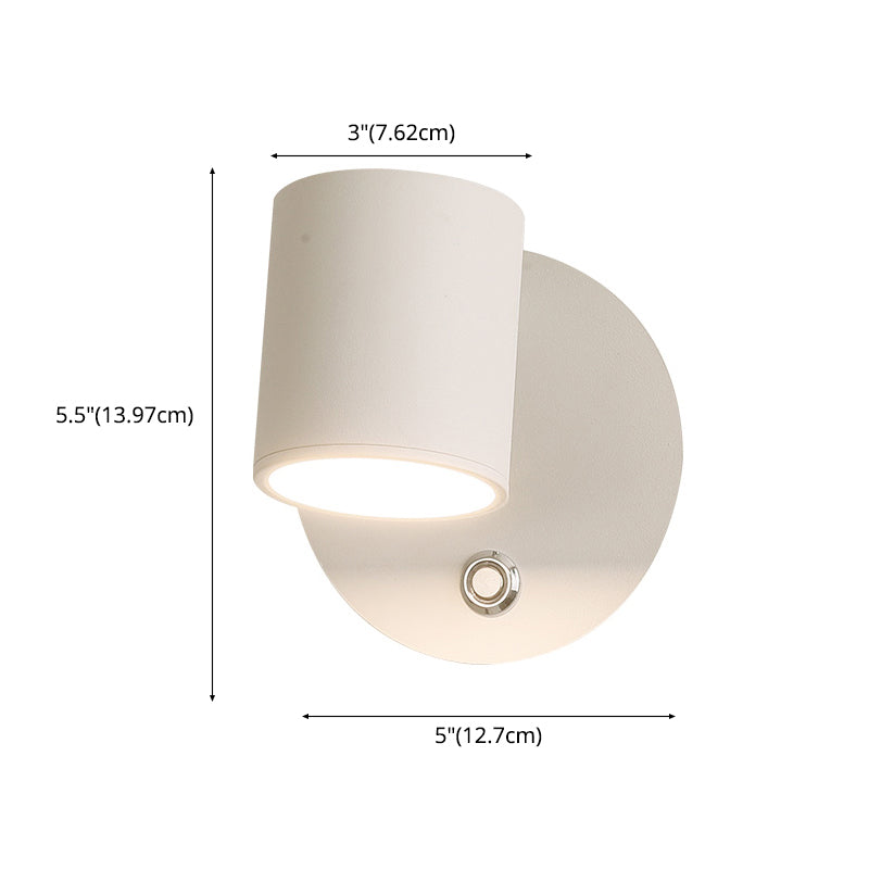 Lampada montata a parete in metallo regolabile per il minimalismo per camera da letto