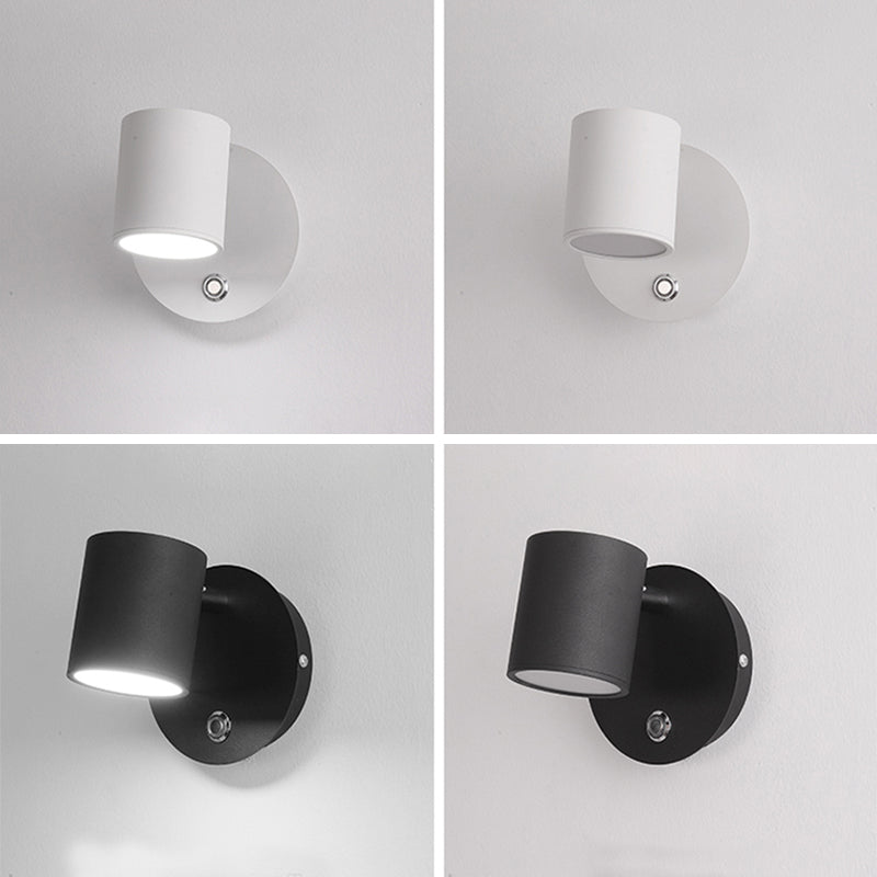 Lampada montata a parete in metallo regolabile per il minimalismo per camera da letto