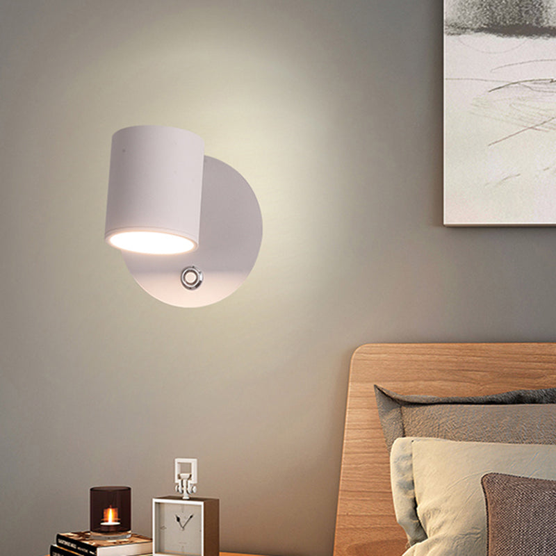 Minimalism Adjustable Metal Wall Sconce 1-Light Wall Mounted Lamp for Bedroom