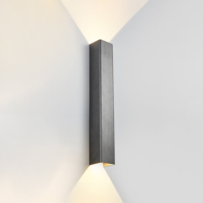 2-Lights Rectangular Lighting Fixtures Aluminum Modern Style Sconces Wall Lamps