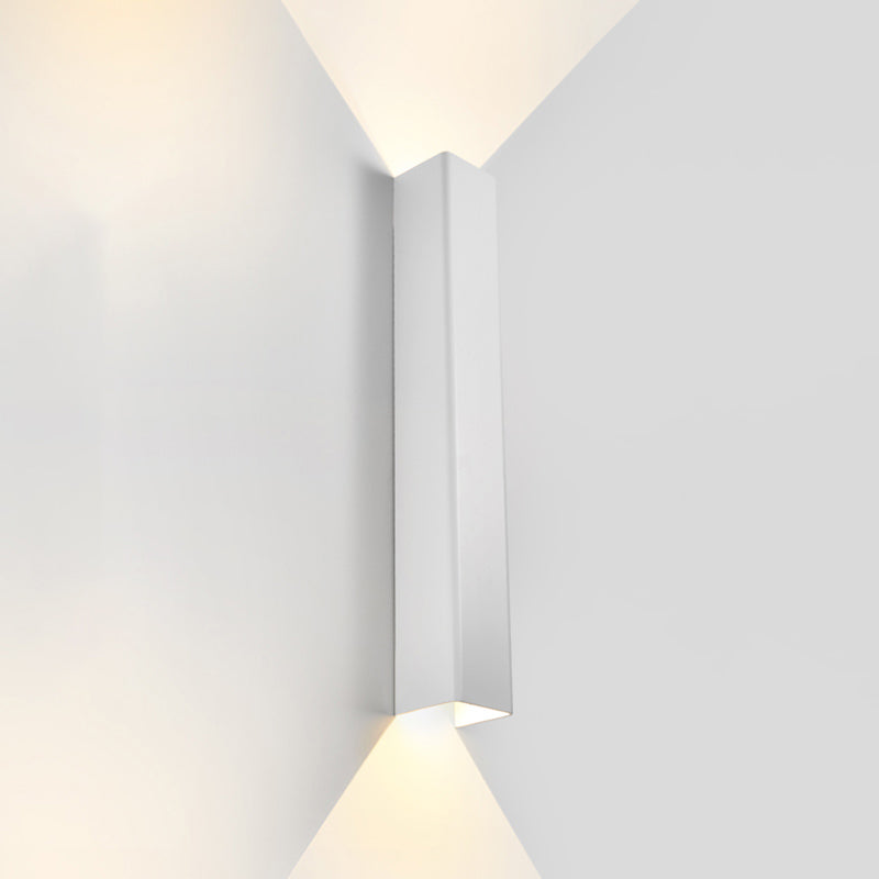 2-Lights Rectangular Lighting Fixtures Aluminum Modern Style Sconces Wall Lamps
