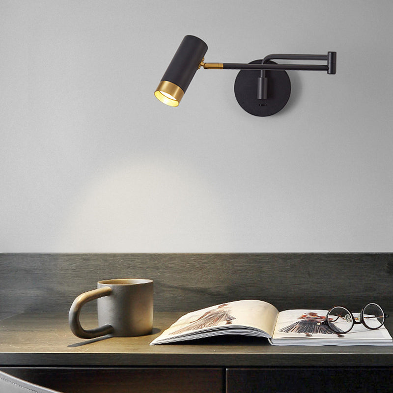 Swing braccio muro di appunti di appuntamento leggero a 1 luce moderna metallica funce da parete in stile moderno per lo studio