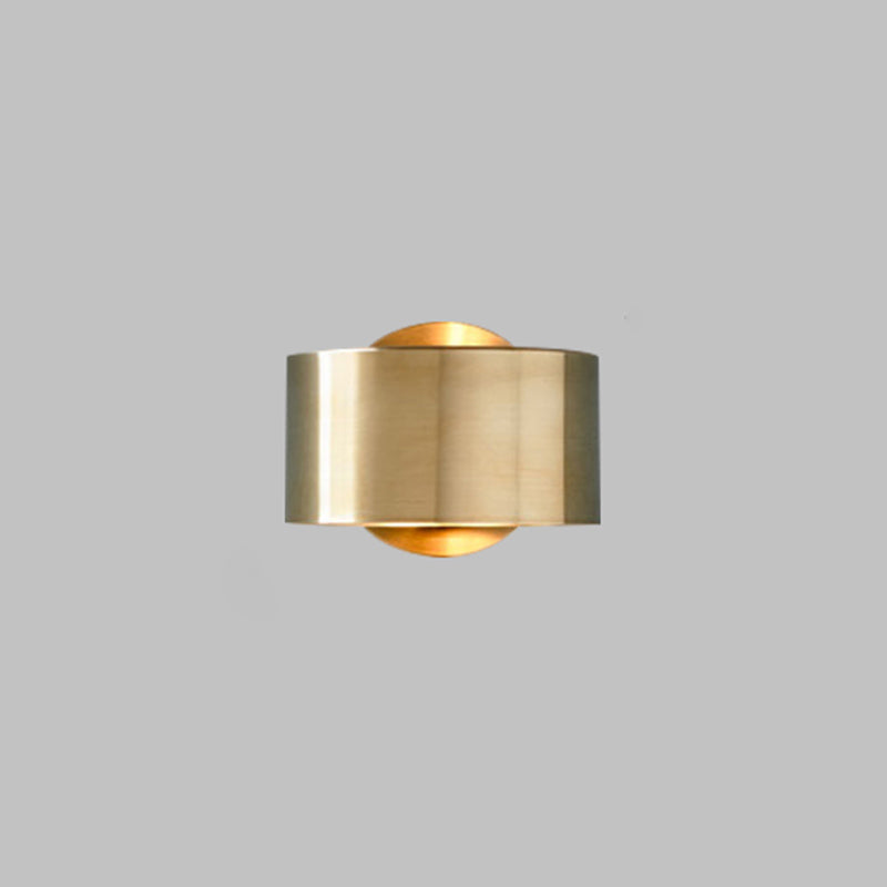 1-Light Round Wall Sconce Lamps Modern Style Brass Wall Light Lamp Sconce for Bedroom