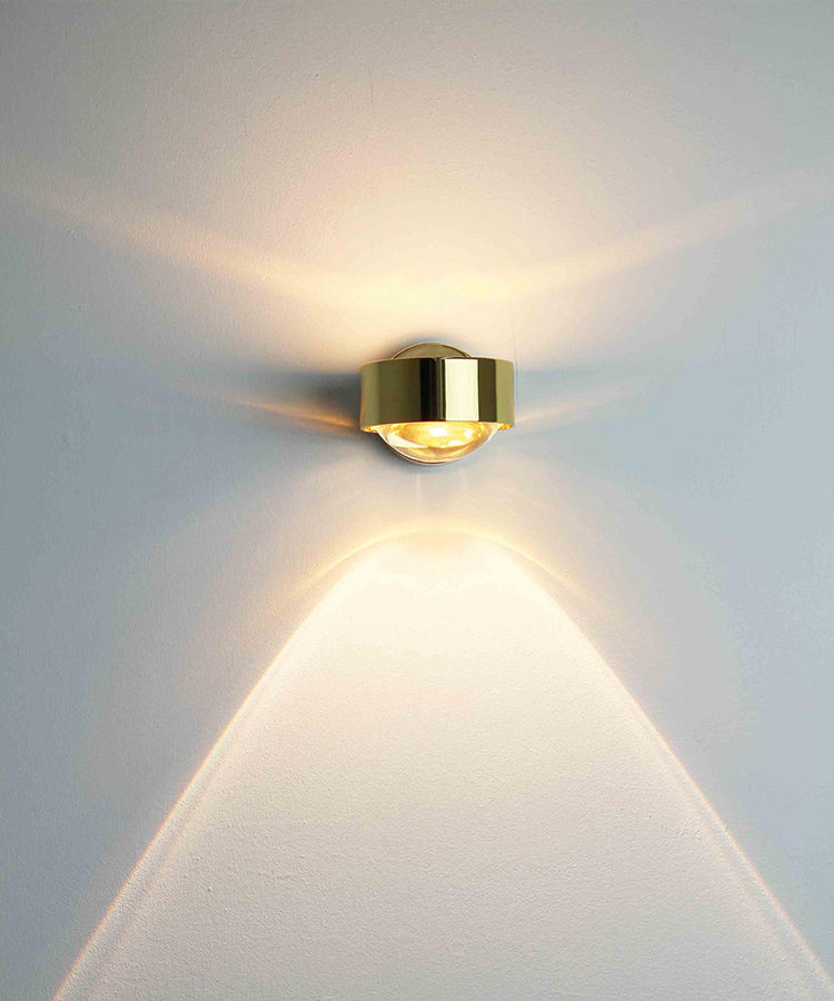 1-Light Round Wall Sconce Lamps Modern Style Brass Wall Light Lamp Sconce for Bedroom