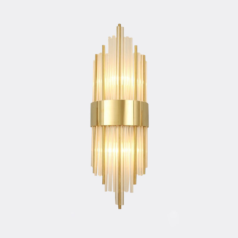 Gold de 2 luces Luz Montada de pared Tubos de estilo moderno Apliques de pared Flexiones de iluminación