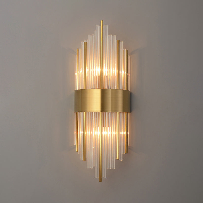 Gold de 2 luces Luz Montada de pared Tubos de estilo moderno Apliques de pared Flexiones de iluminación