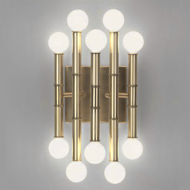 Tubos Apliques de pared metálicos Fixes de iluminación Estilo moderno Luz de pared de 10 luces