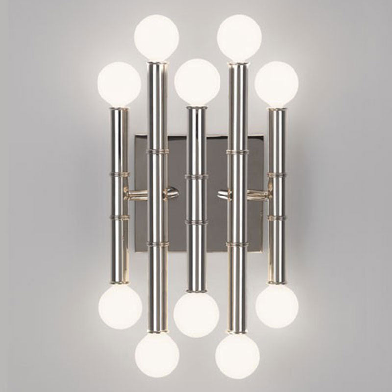 Tubos Apliques de pared metálicos Fixes de iluminación Estilo moderno Luz de pared de 10 luces