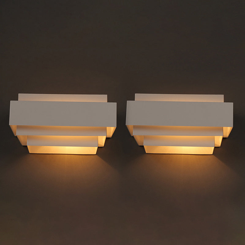 Luces de pared de 2 luces blancas de 2 luces de estilo moderno