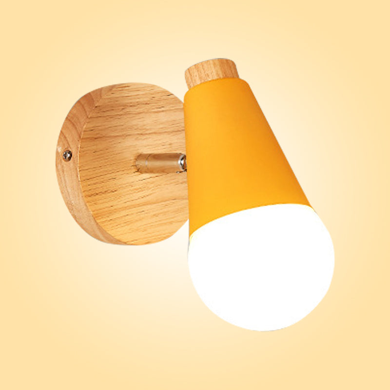 Moderno de moda simple estilo geométrico mata de pared madera 1 apliques de luz