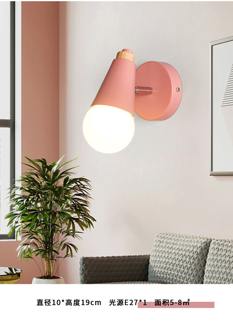 Moderno de moda simple estilo geométrico mata de pared madera 1 apliques de luz