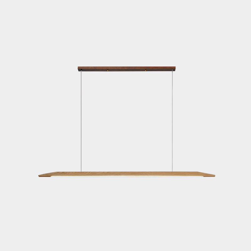 Wood Hanging Pendant Lights Minimalism Linear Hanging Lamps for Office