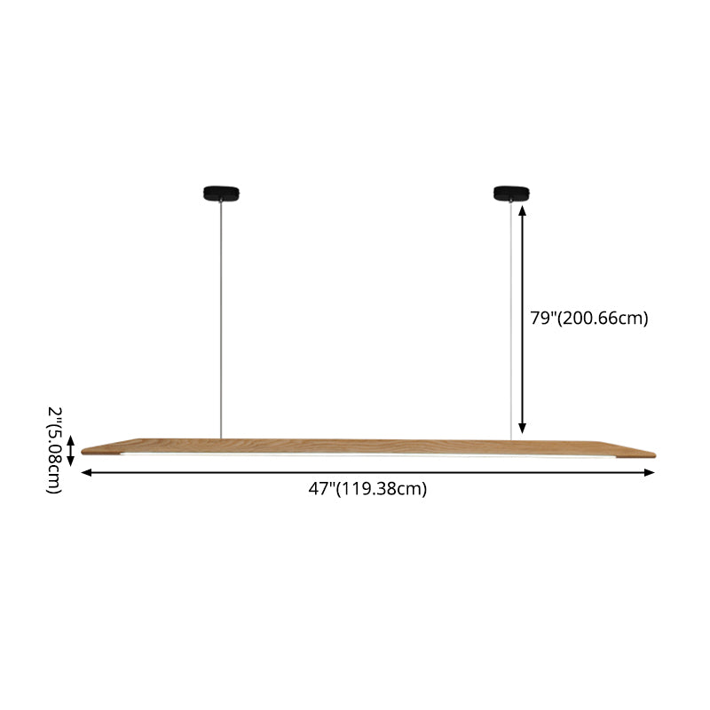 Wood Hanging Pendant Lights Minimalism Linear Hanging Lamps for Office