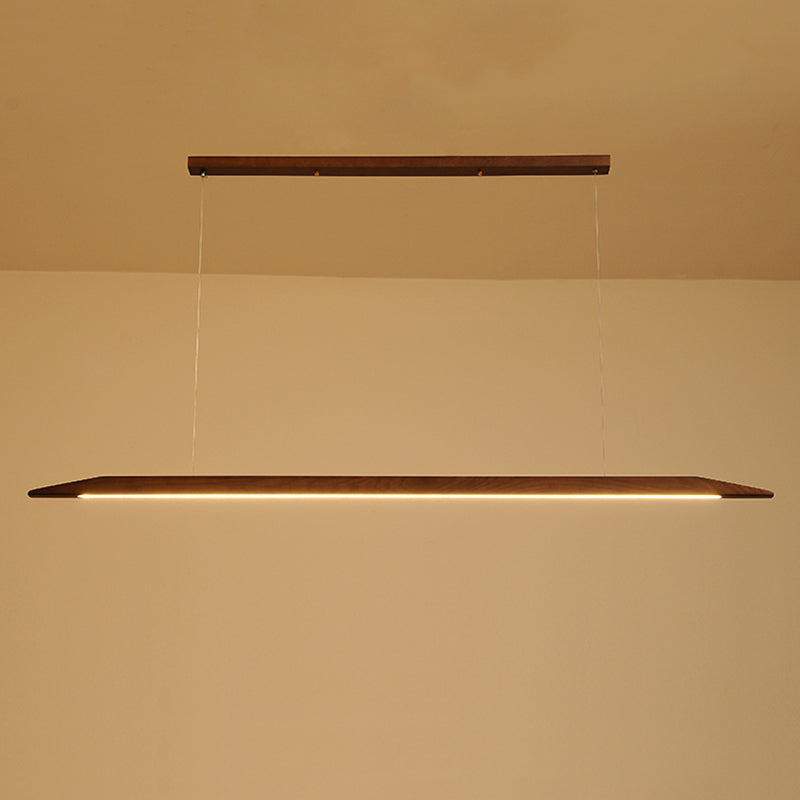 Wood Hanging Pendant Lights Minimalism Linear Hanging Lamps for Office