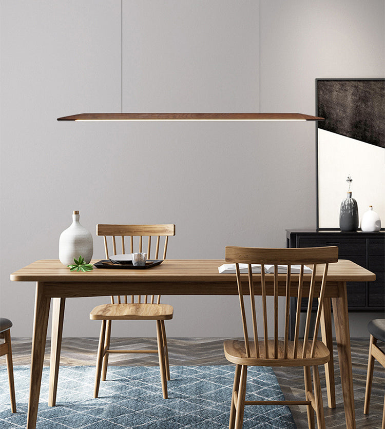 Wood Hanging Pendant Lights Minimalism Linear Hanging Lamps for Office